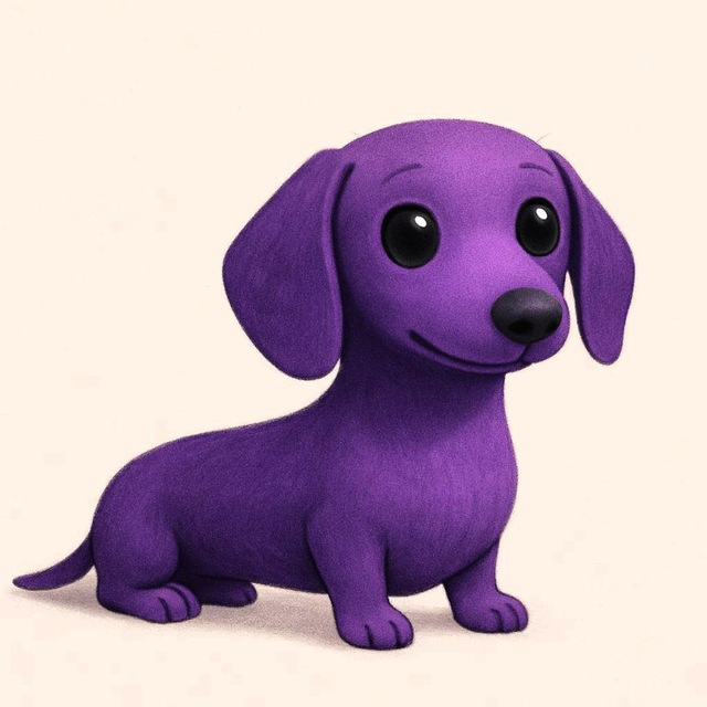 Фиолетовая такса | 💜🐕